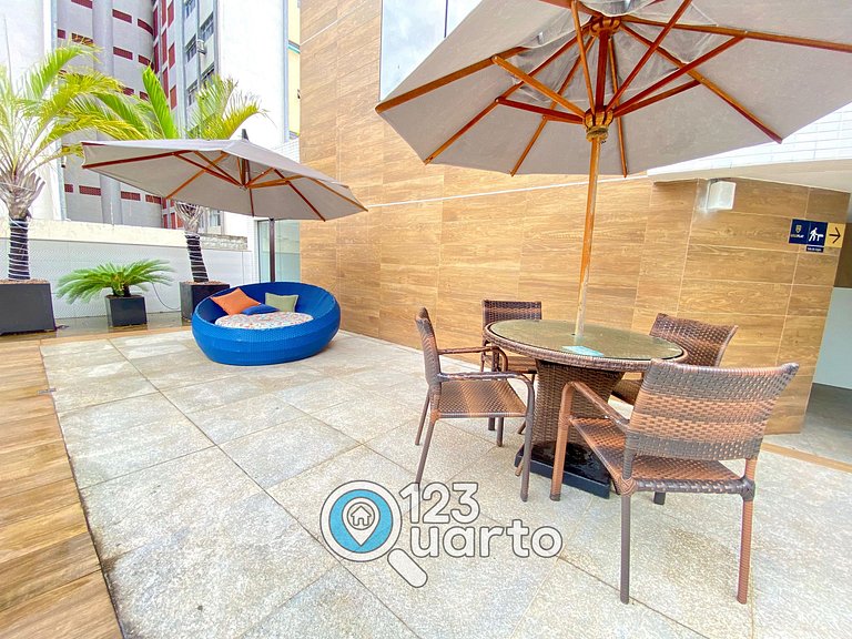 Gold Flat Cabo Branco | Vista Piscina #GFCB123