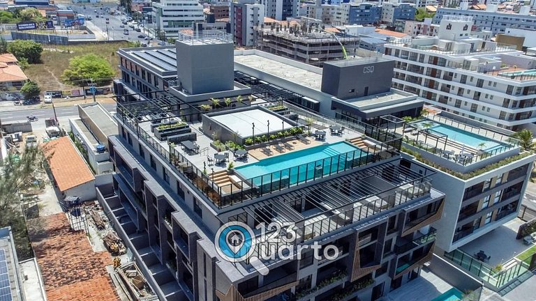 Apto Luxo Com Varanda Vista Mar | 123Quarto #BH207