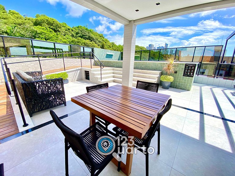Mahalo Flat Cabo Branco | Conforto - 123Quarto