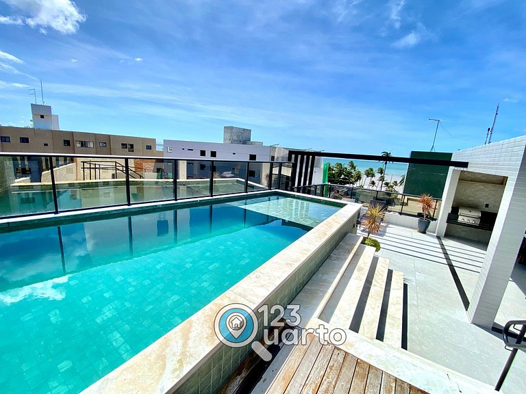 Mahalo Flat Cabo Branco | Conforto - 123Quarto
