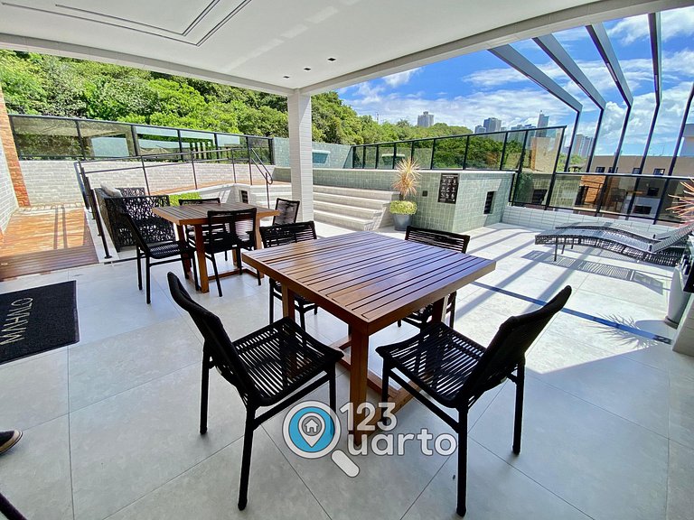 Mahalo Flat Cabo Branco | Conforto - 123Quarto