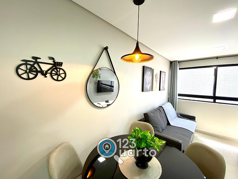 Mahalo Flat Cabo Branco | Conforto - 123Quarto