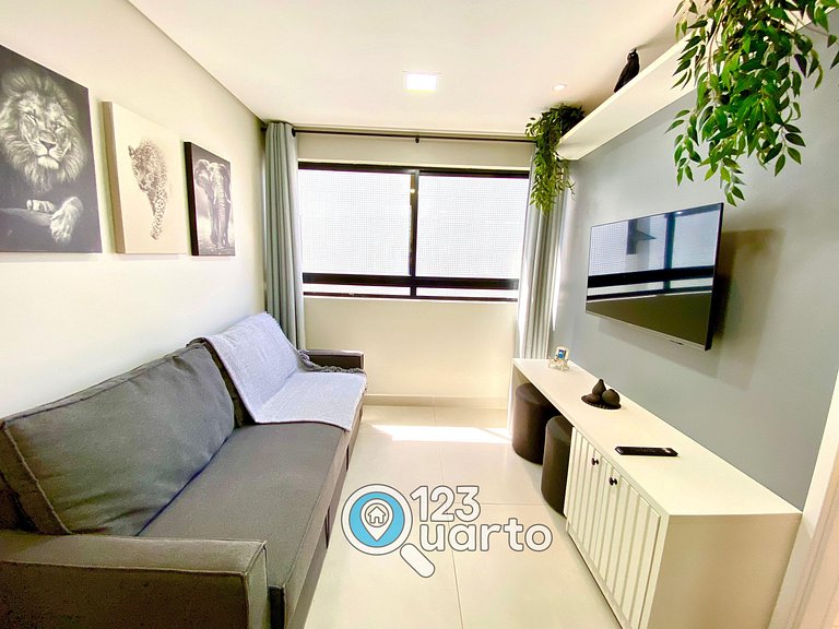 Mahalo Flat Cabo Branco | Conforto - 123Quarto