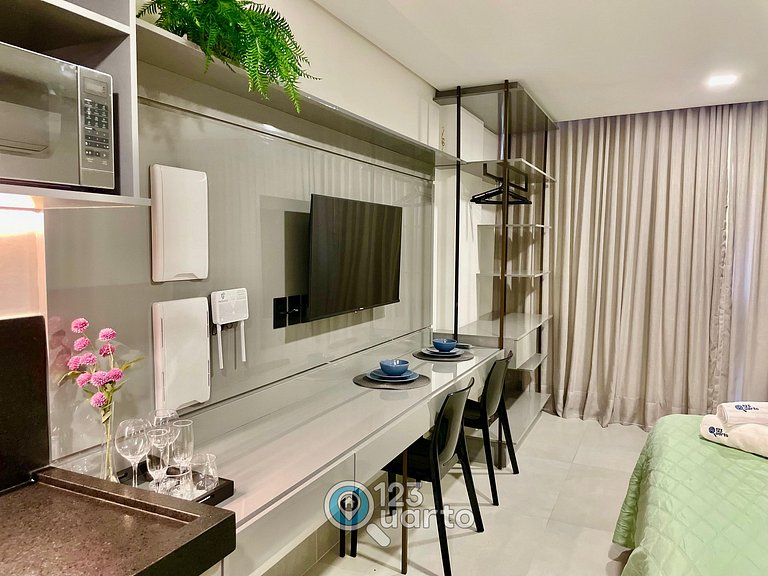 Flat Beira-Mar no Bessa | 123Quarto #GS115