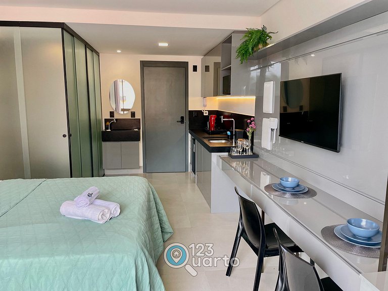 Flat Beira-Mar no Bessa | 123Quarto #GS115