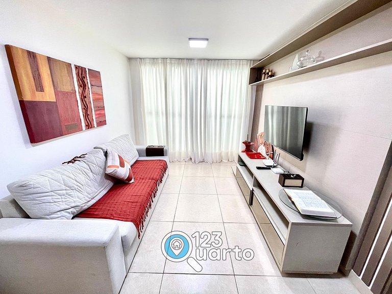 Elegance Cabo Branco | 2 Quartos Casal #LPM103B