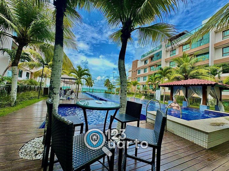 Elegance Cabo Branco | 2 Quartos Casal #LPM103B