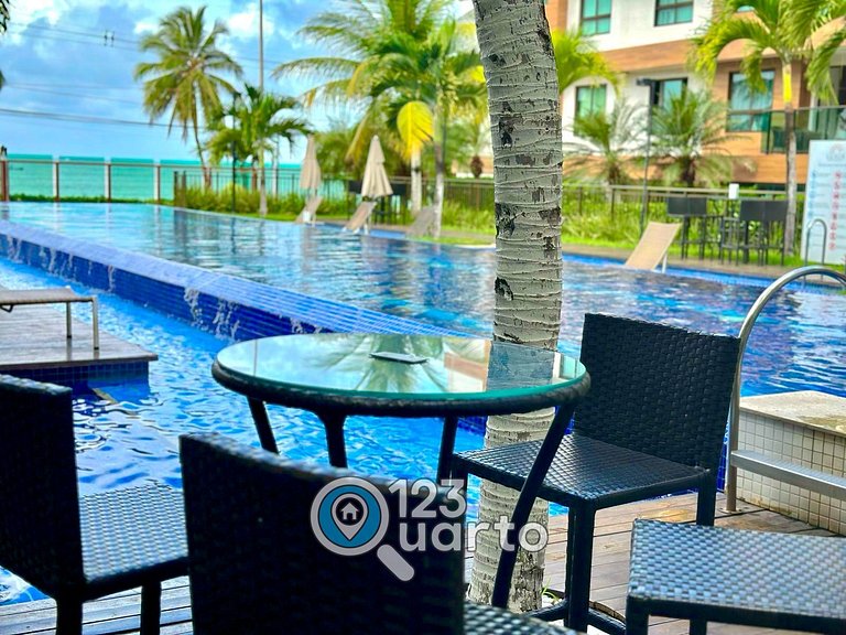 Elegance Cabo Branco | 2 Quartos Casal #LPM103B