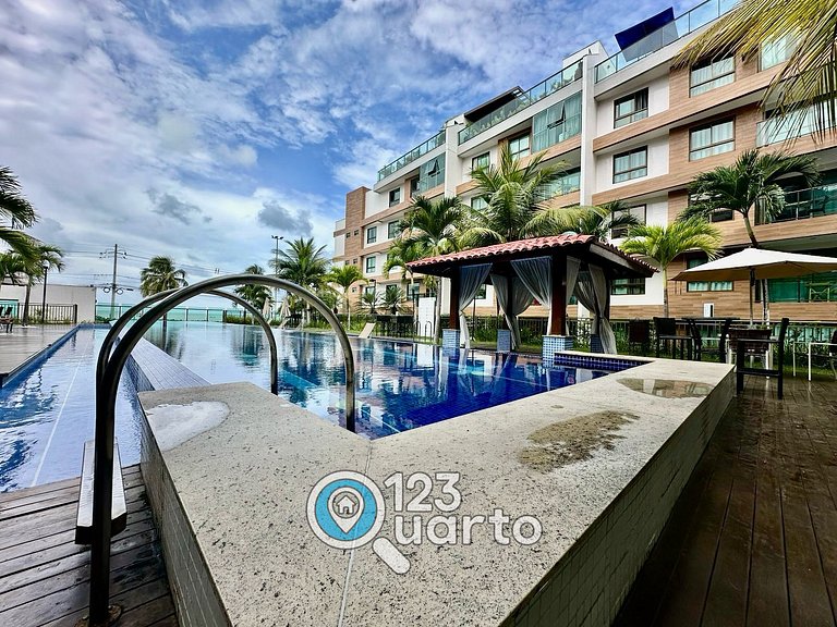 Elegance Cabo Branco | 2 Quartos Casal #LPM103B
