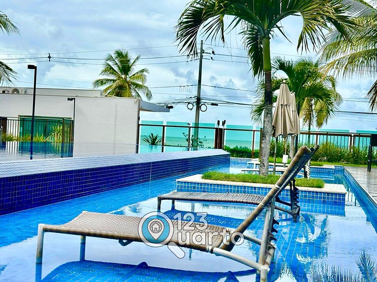 Elegance Cabo Branco | 2 Quartos Casal #LPM103B