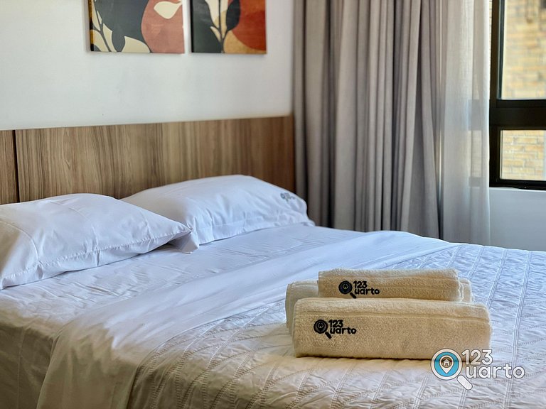 Flat Beira-Mar no Bessa | 123Quarto #GS121