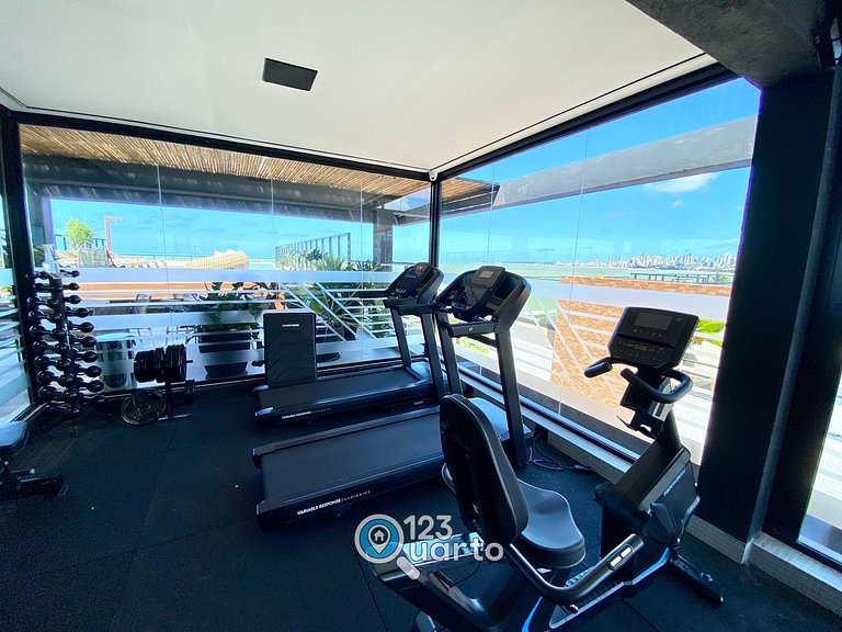 Flat Vista Mar com Varanda | 123Quarto