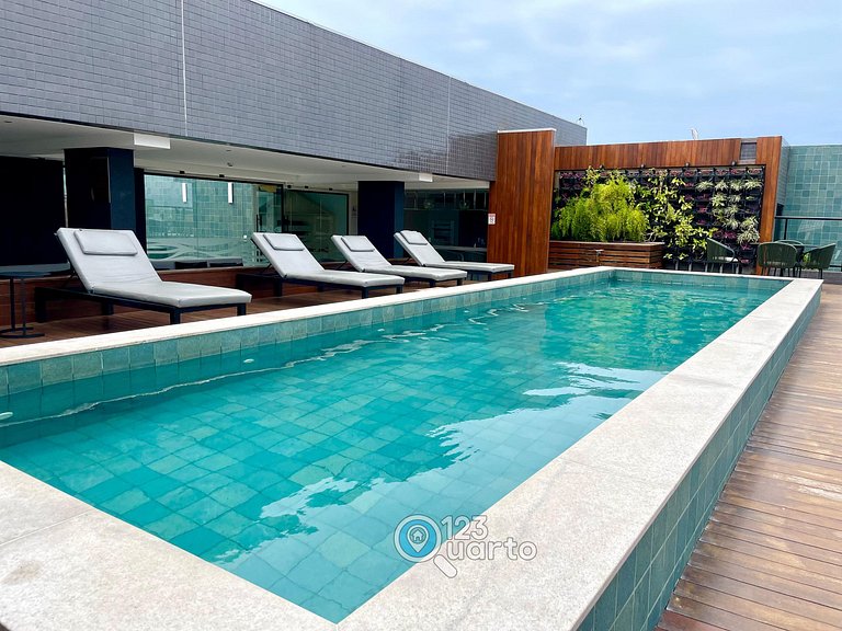 Apto 2 Quartos Com Varanda | Cabo Branco #OCEAN402