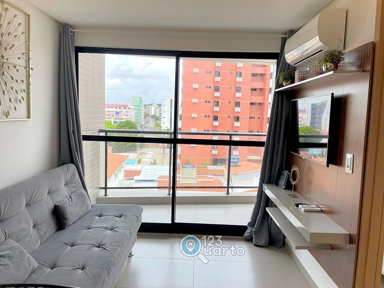 Apto 2 Quartos Com Varanda | Cabo Branco #OCEAN402