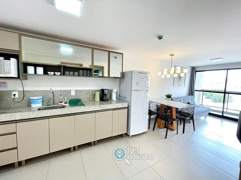 Apto 2 Quartos Com Varanda | Cabo Branco #OCEAN402