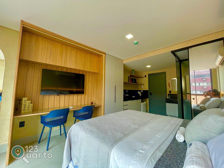 Flat Beira Mar, Lateral Com Vista Mar #GS104