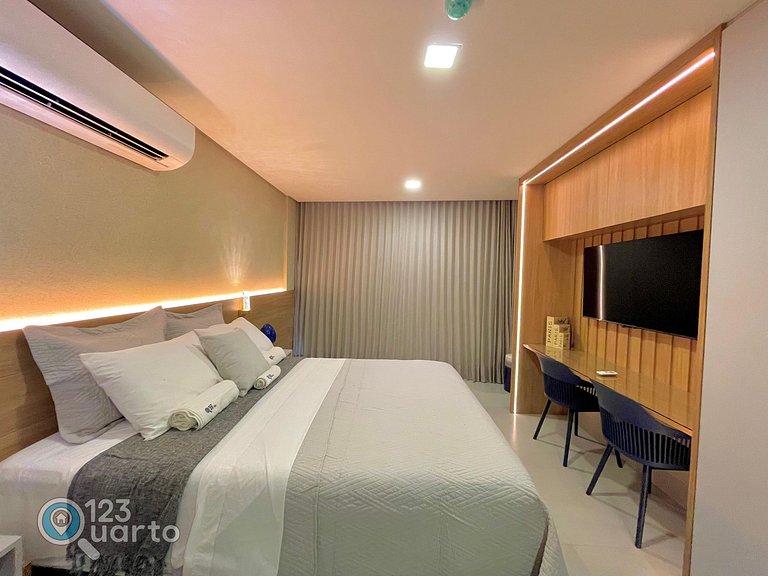 Flat Beira Mar, Lateral Com Vista Mar #GS104