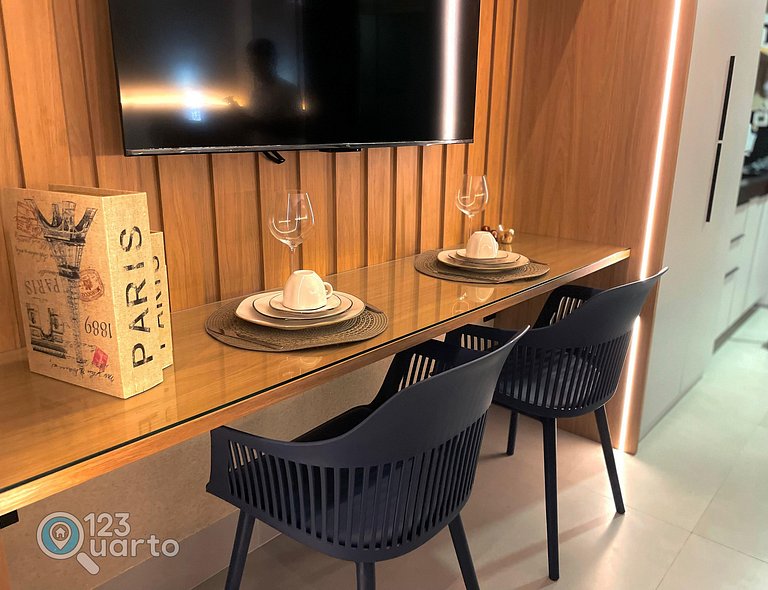 Flat Beira Mar, Lateral Com Vista Mar #GS104