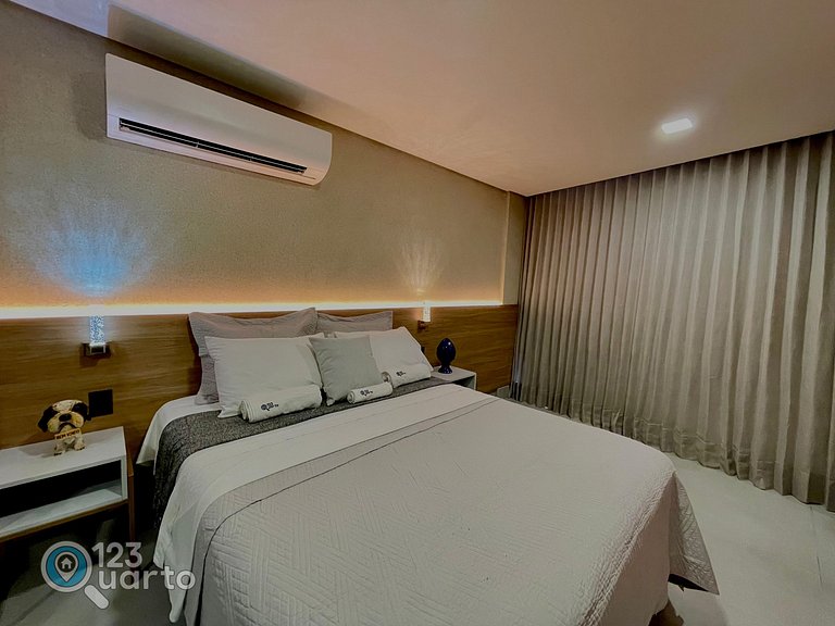 Flat Beira Mar, Lateral Com Vista Mar #GS104