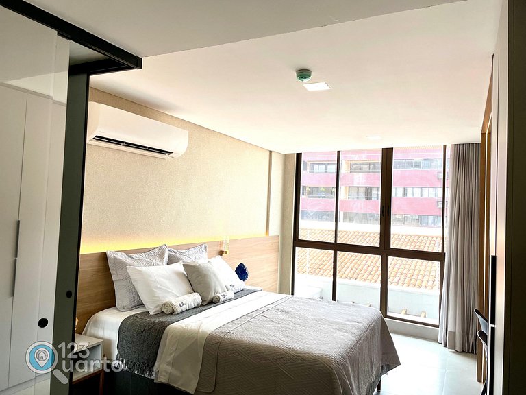 Flat Beira Mar, Lateral Com Vista Mar #GS104