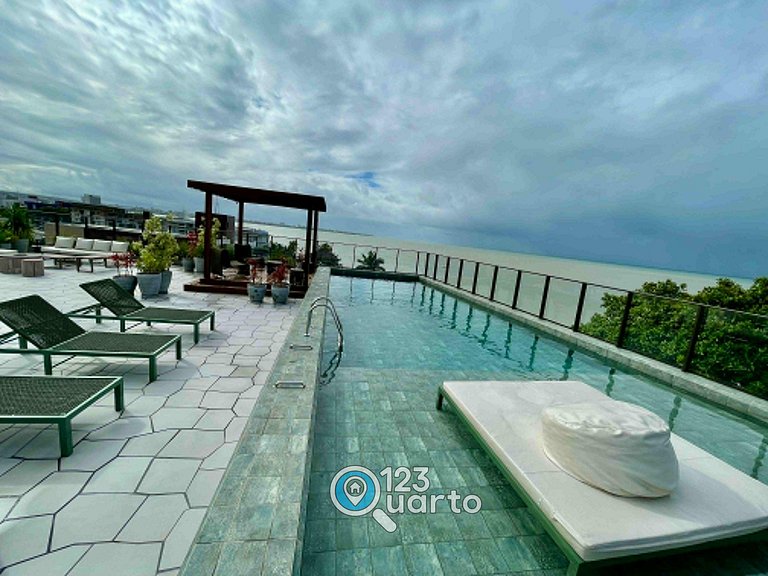 Flat Beira Mar, Lateral Com Vista Mar #GS104