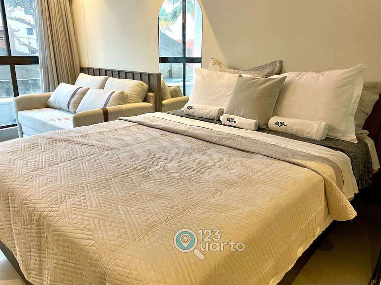 Flat Pé na Areia no Bessa | 123Quarto #GS114