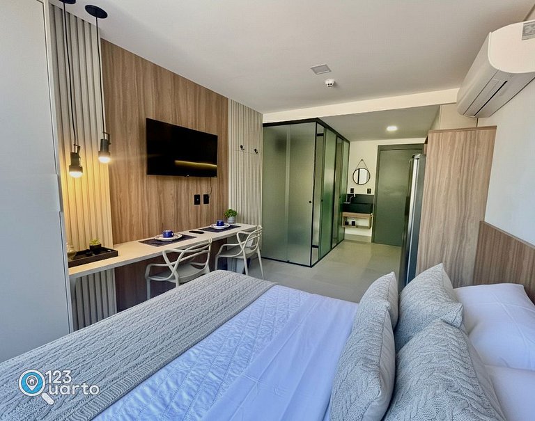 Flat Beira-Mar no Bessa | 123Quarto #GS121