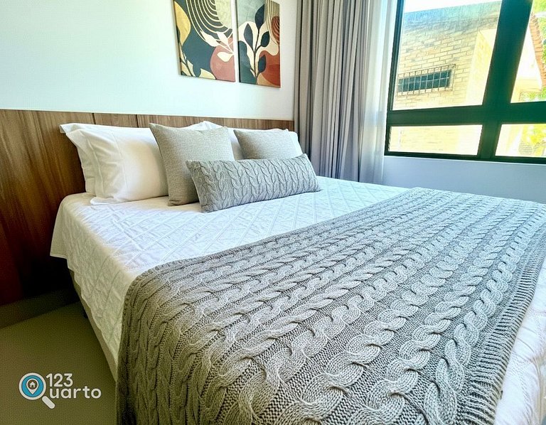 Flat Beira-Mar no Bessa | 123Quarto #GS121