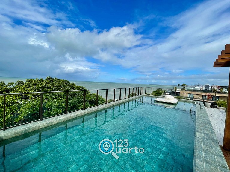 Flat Studio á Beira-Mar | pé na areia #GS219