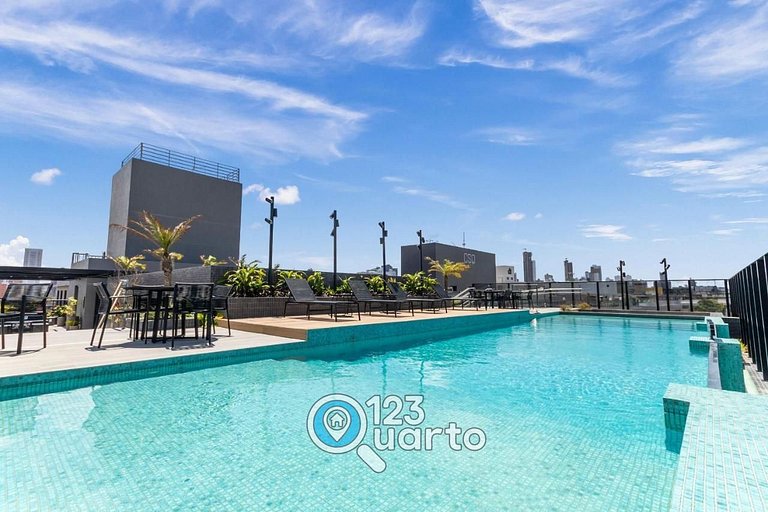 Apto Luxo Beira Mar | 123Quarto #BH236