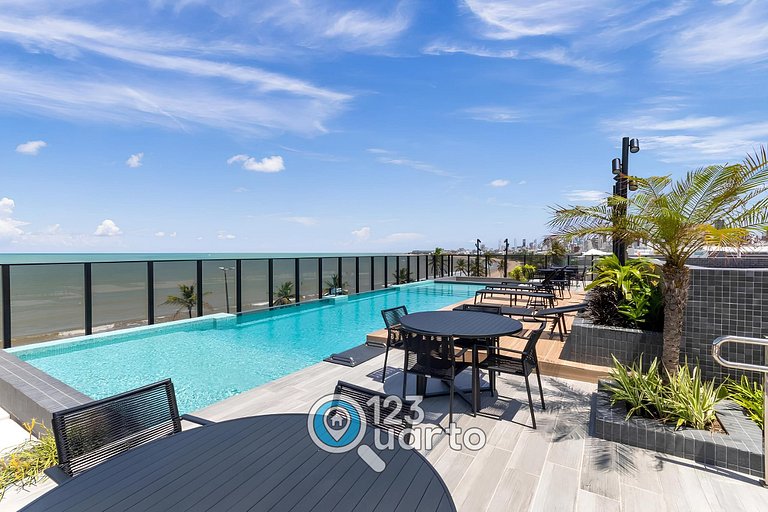 Apto Luxo Beira Mar | 123Quarto #BH236