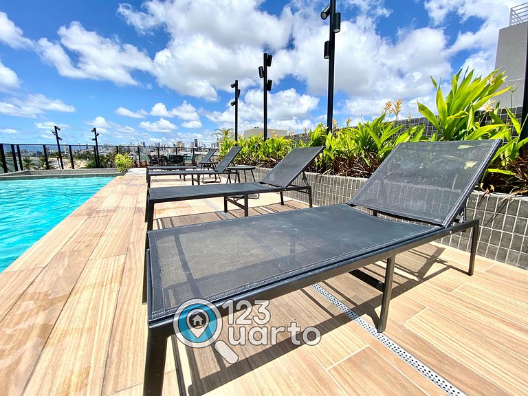 Apto Luxo Beira Mar | 123Quarto #BH236