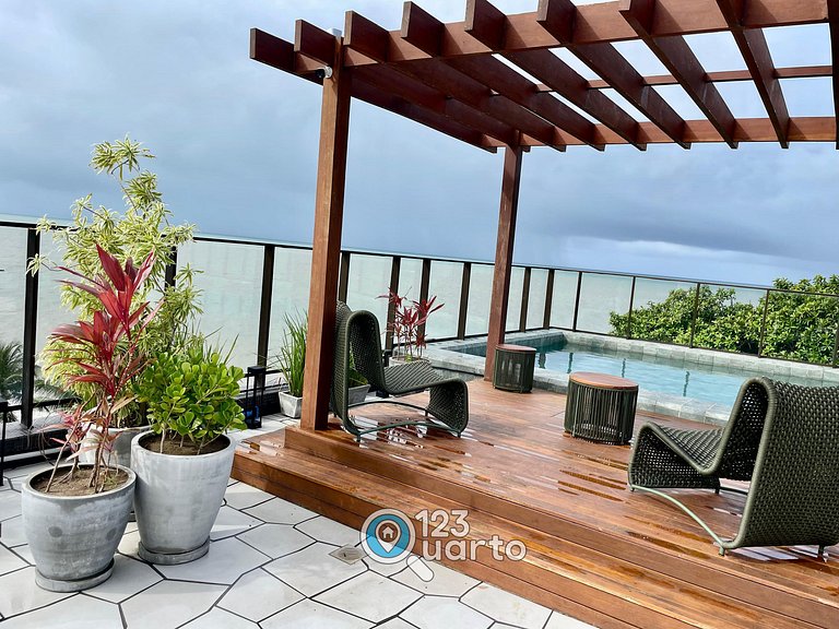 Flat Beira-Mar no Bessa | 123Quarto #GS318