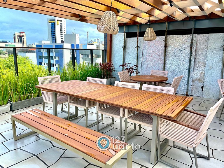 Flat Beira-Mar no Bessa | 123Quarto #GS318