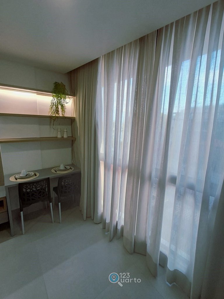 Flat Beira-Mar no Bessa 2 Camas | 123Quarto #GS318