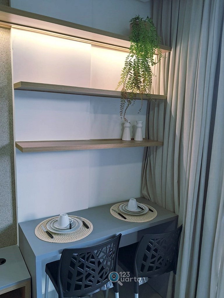 Flat Beira-Mar no Bessa 2 Camas | 123Quarto #GS318