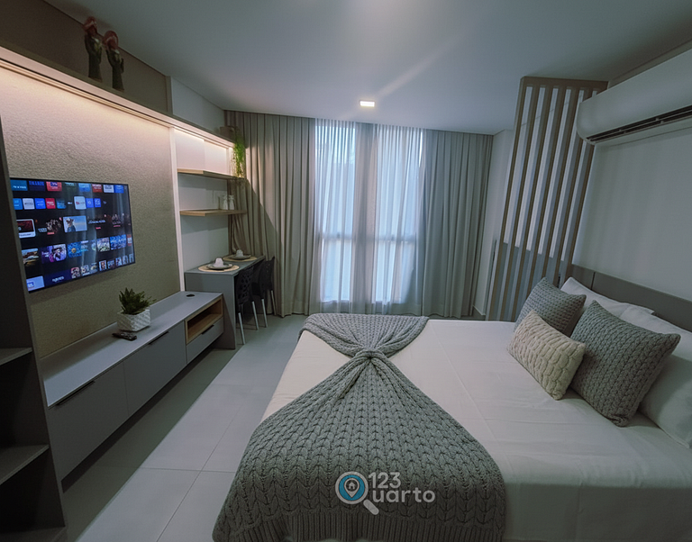 Flat Beira-Mar no Bessa | 123Quarto #GS318