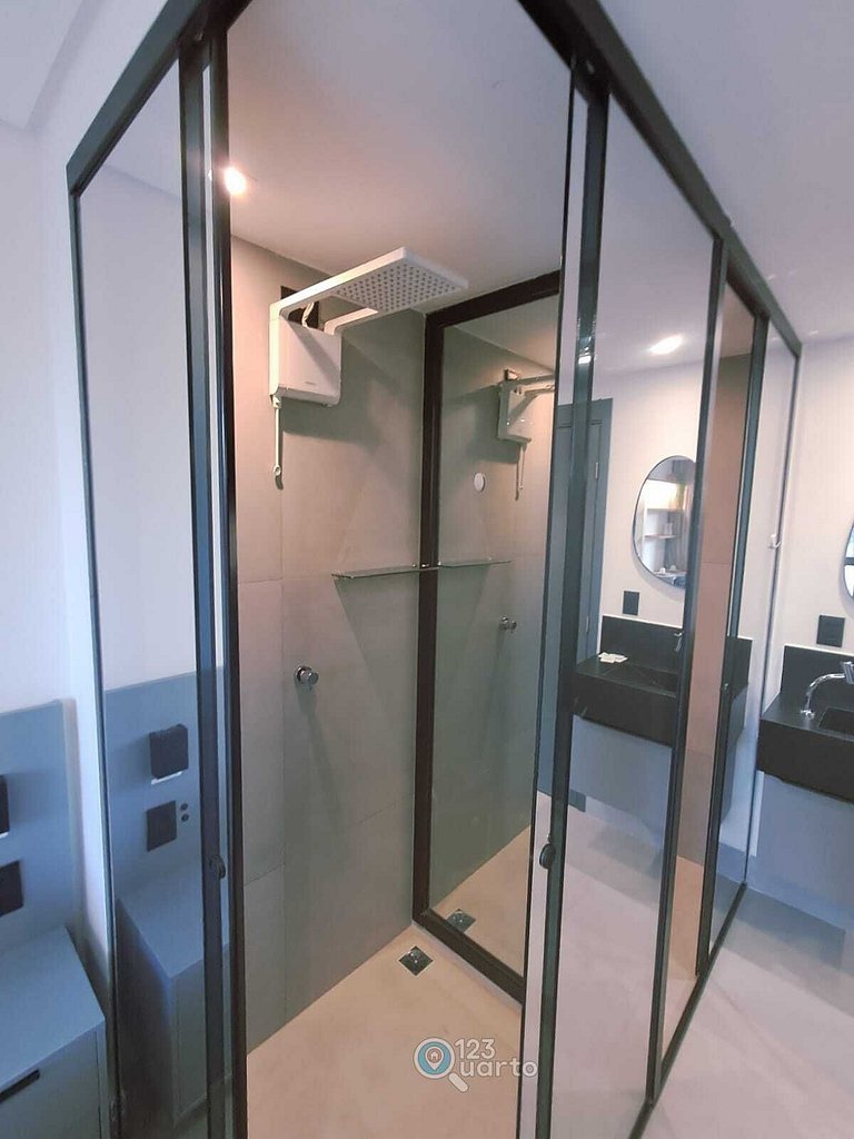 Flat Beira-Mar no Bessa 2 Camas | 123Quarto #GS318