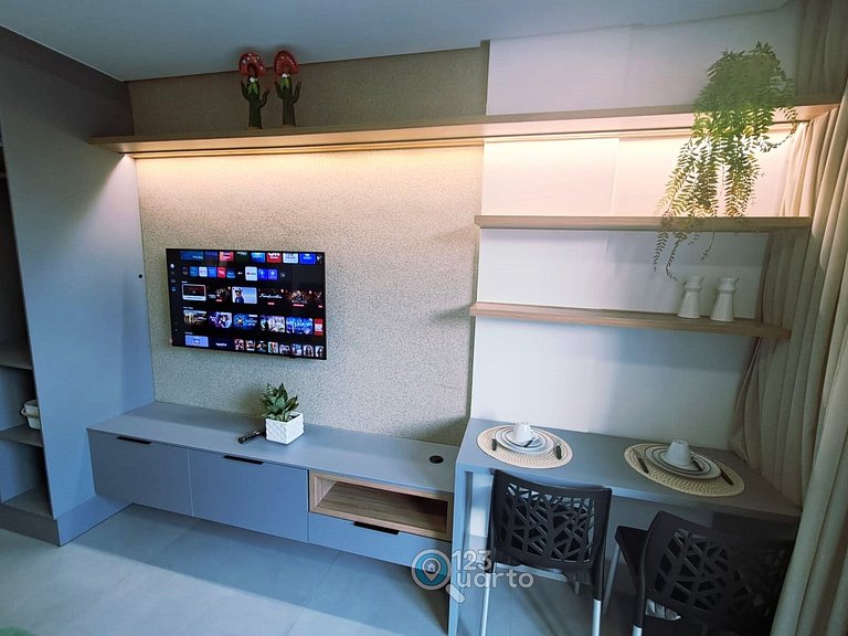 Flat Beira-Mar no Bessa 2 Camas | 123Quarto #GS318