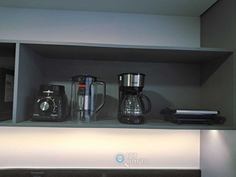 Flat Beira-Mar no Bessa 2 Camas | 123Quarto #GS318