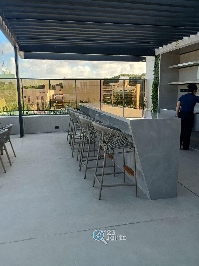 Flat Stúdio Em Cabo Branco - 123Quarto HCB 136B