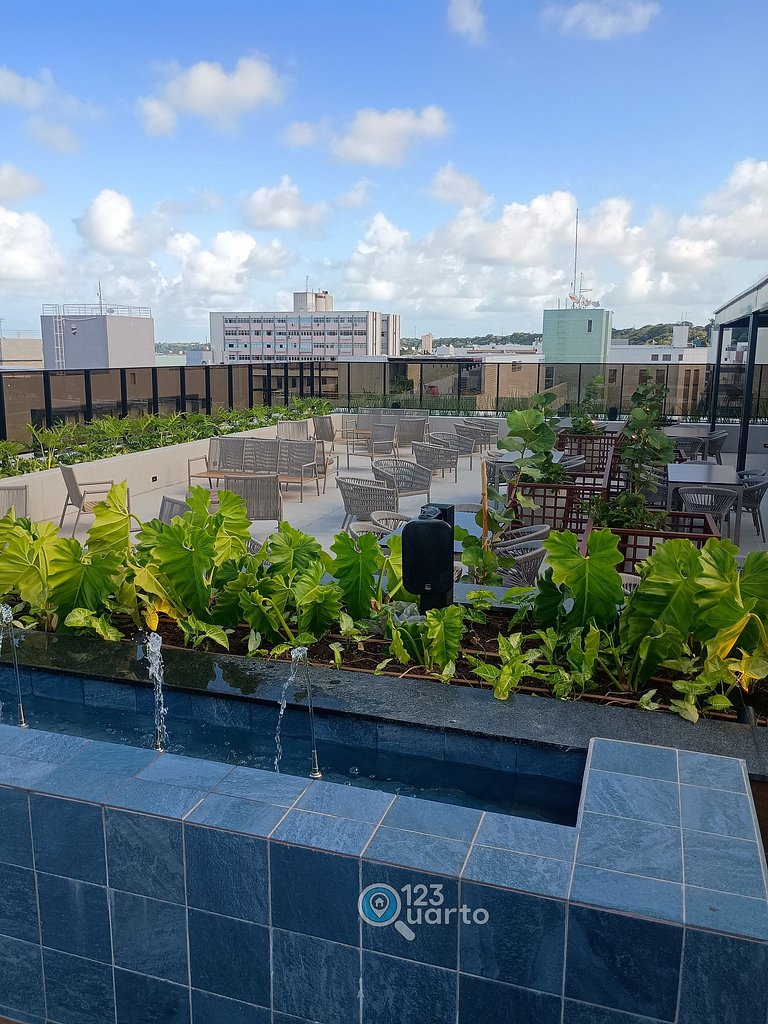 Flat Stúdio Em Cabo Branco - 123Quarto HCB 136B