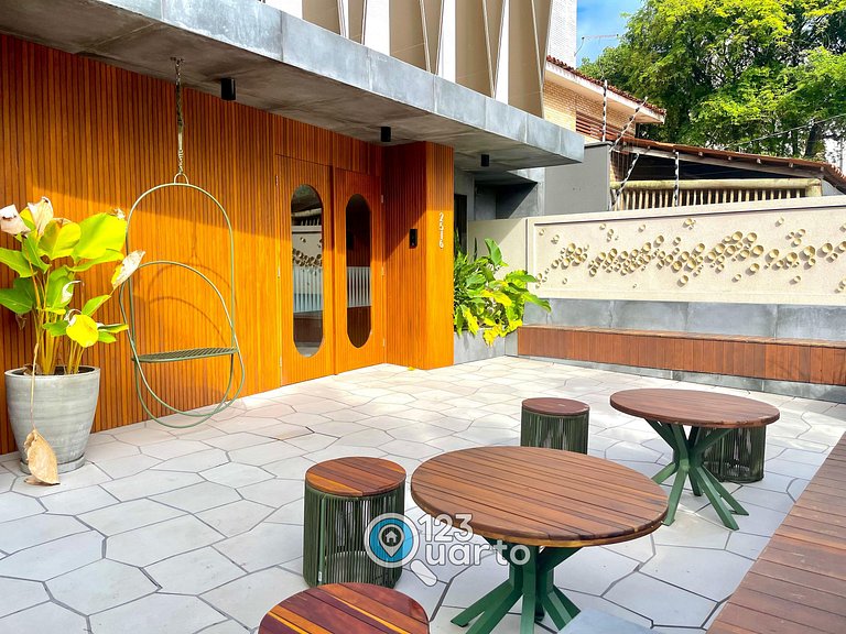 Apto Luxo Pé na Areia no Bessa | 123Quarto #GS118