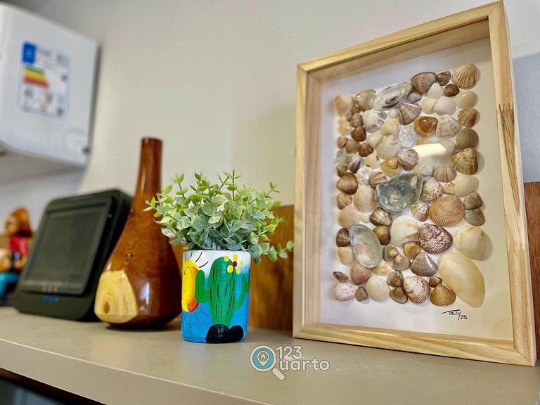 Apto Lateral Vista Mar - Solaz | 123Quarto #SOL608