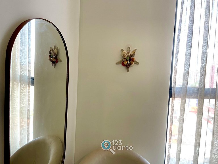 Apto Lateral Vista Mar - Solaz | 123Quarto #SOL608