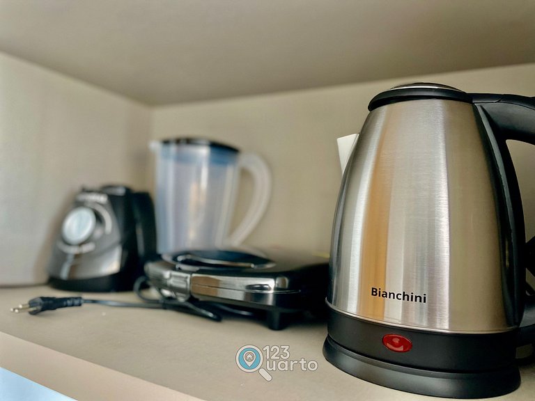 Flat Vista Mar com Varanda | 123Quarto #XR306