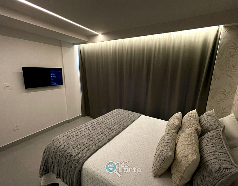 Flat Vista Mar com Varanda | 123Quarto #XR306