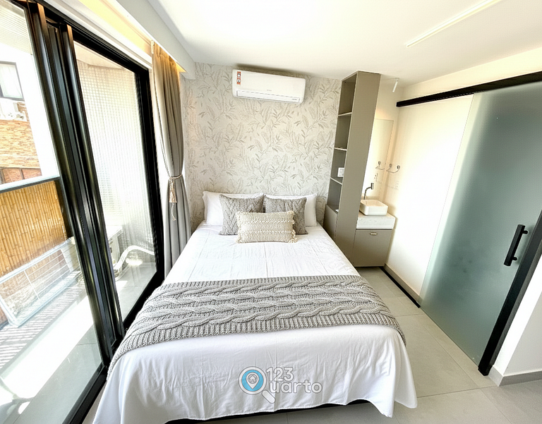 Flat Vista Mar com Varanda | 123Quarto