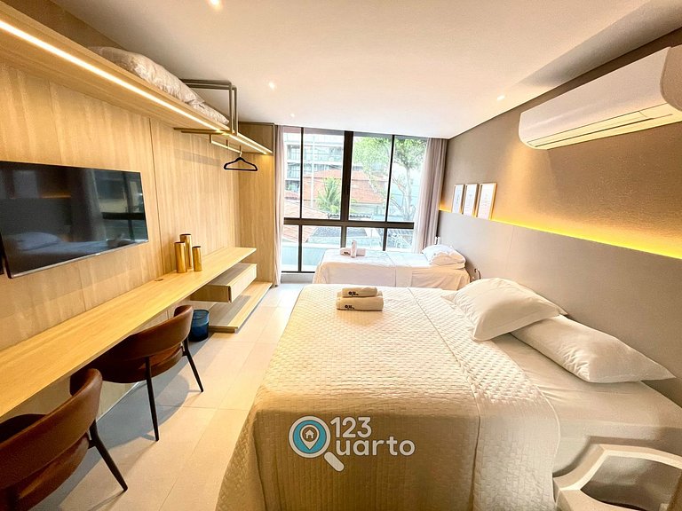 Flat Luxo no Bessa 2 Camas | 123Quarto #GS116