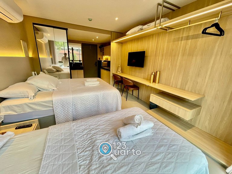 Flat Luxo no Bessa 2 Camas | 123Quarto #GS116